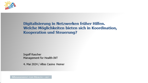 Digitalisierung in Netzwerken füher Hilfen